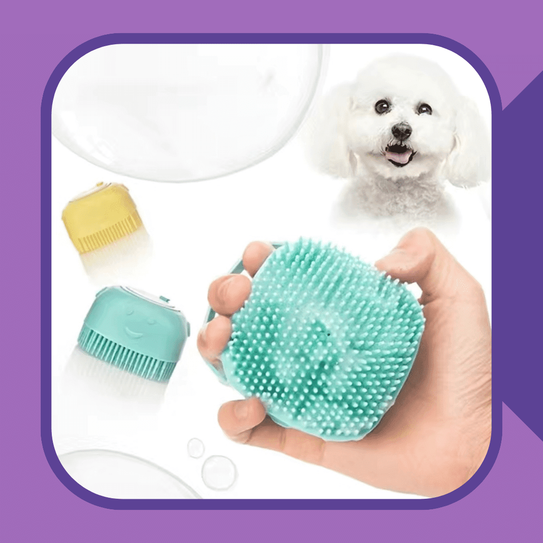Square Pet Bath and Grooming Brush