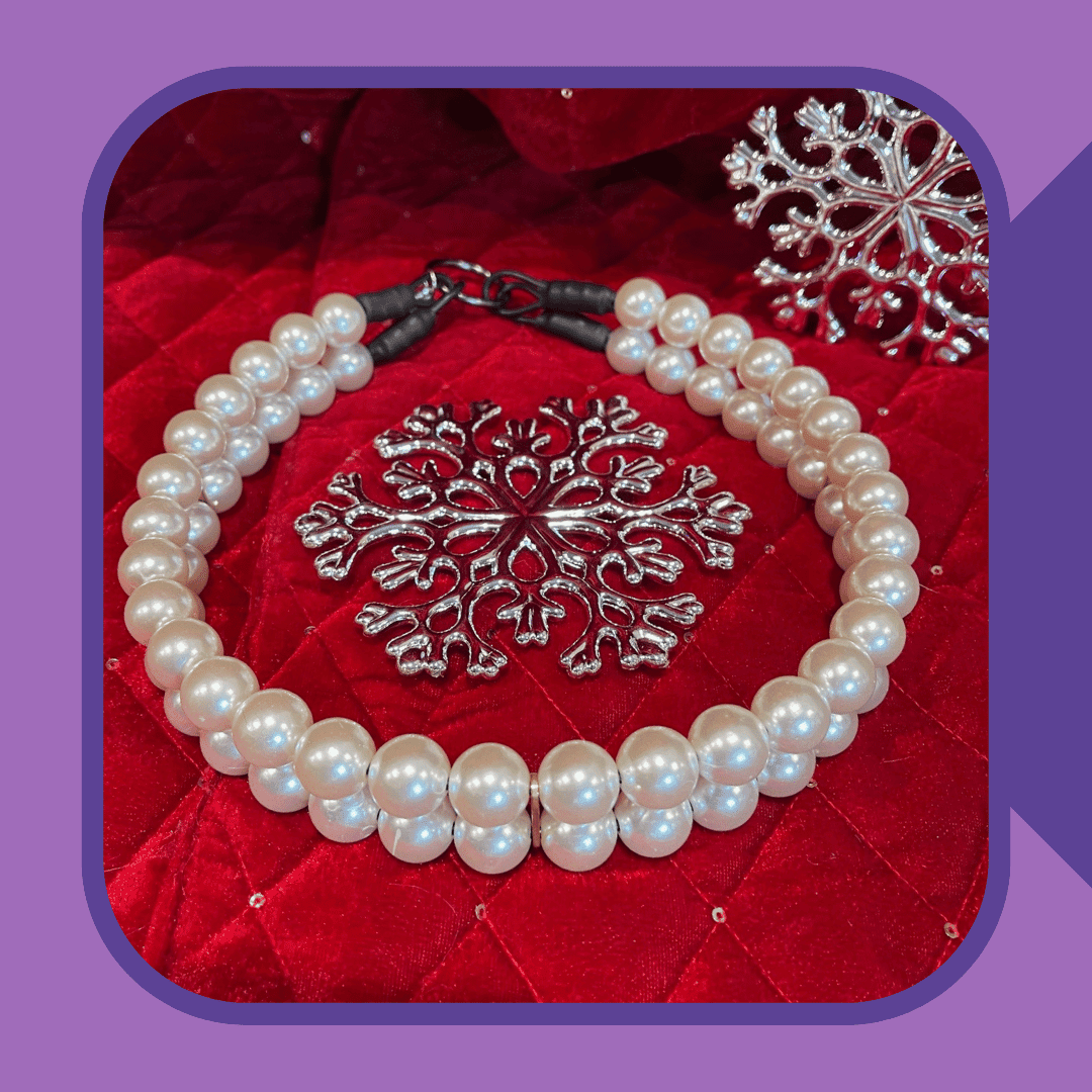 Classic Pearls Dog Collar - Double Strand