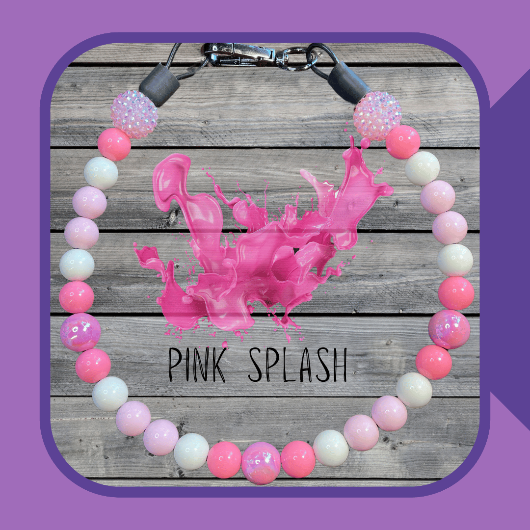 Pink Splash Dog Collar
