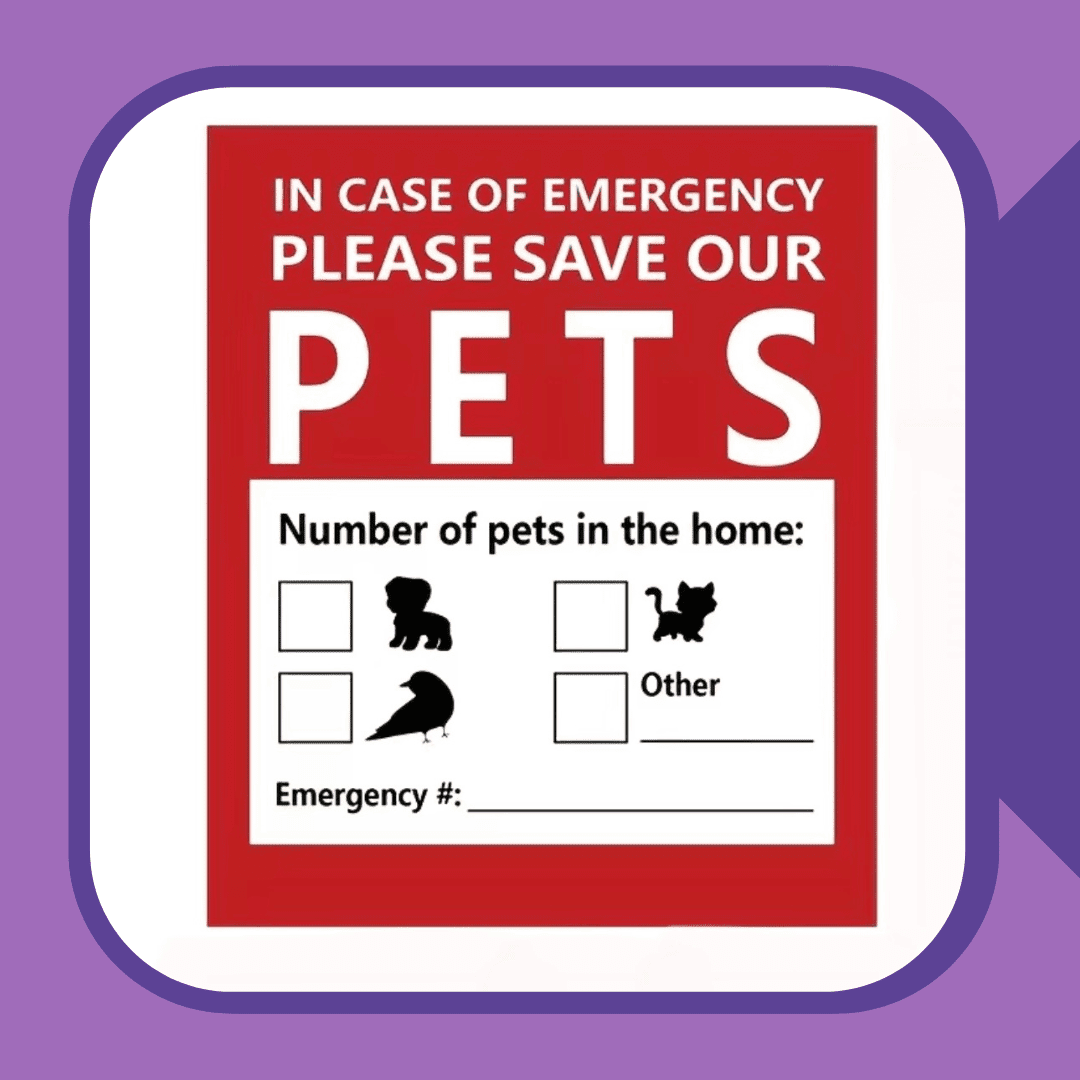 Pet Rescue Alert Stickers