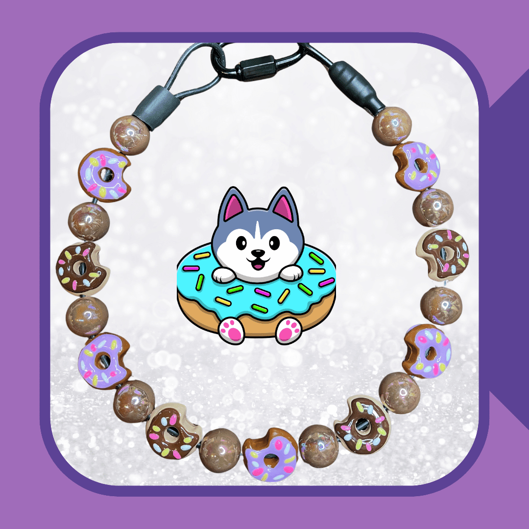 Chocolate Sweet Sprinkles Donut Dog Collar