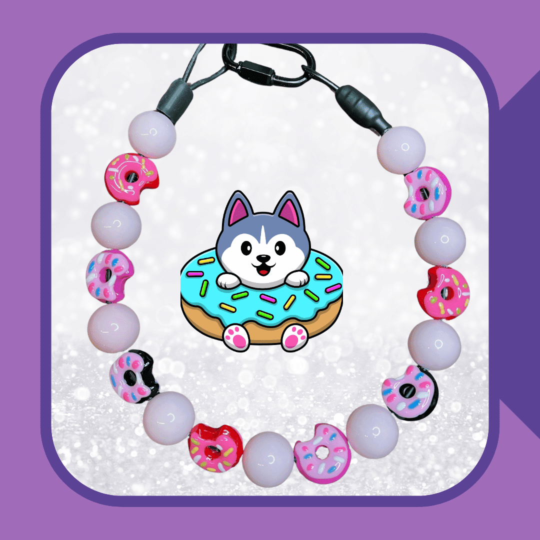 Pink Berry Sweet Sprinkles Donut Dog Collar